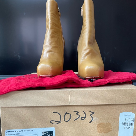 Christian Louboutin Mamanouk Boots 120 Nappa Camel - Picture 3 of 9
